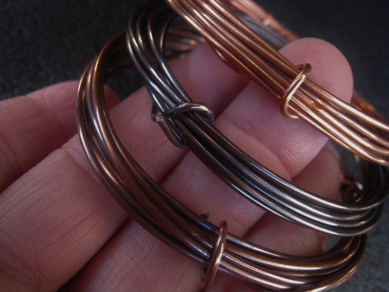 Copper Wire Oxidized Copper Jewelry Wire Antique Copper Wire 16GA 18GA 20GA 22GA 24GA 26GA 28GAItem No. CPRWIRE image 3
