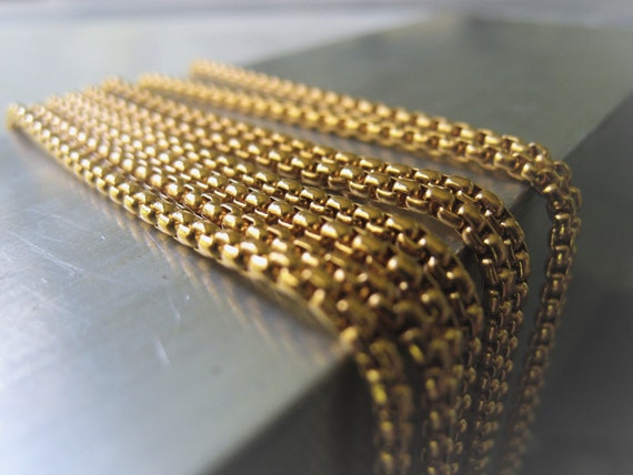 Brass Chain (2mm Wide, 45 Inches Long)