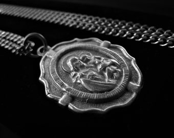Silver St. Joseph Pendant Necklace  Inspirational Protection Minimalist Jewelry JEE2973