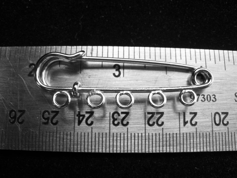 Silver Iron Kilt Pin Silver Safety Pin Brooch Pin FIN0027 image 3