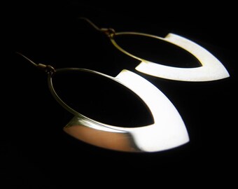 18K Gold Stainless Steel Marquise Earrings  Geometric Earrings JE2296