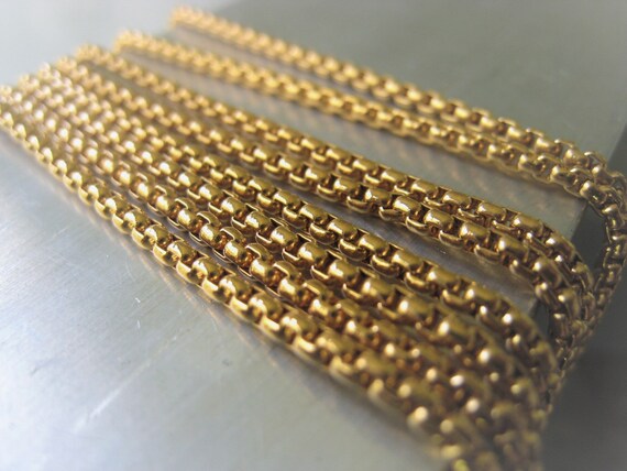 18K Gold Stainless Steel Rolo Chain Necklace, Unisex 2mm - Etsy