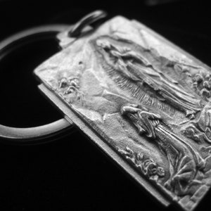 Our Lady of Lourdes and St. Bernadette Keychain Spiritual Gift Religious Keychain KEY0031