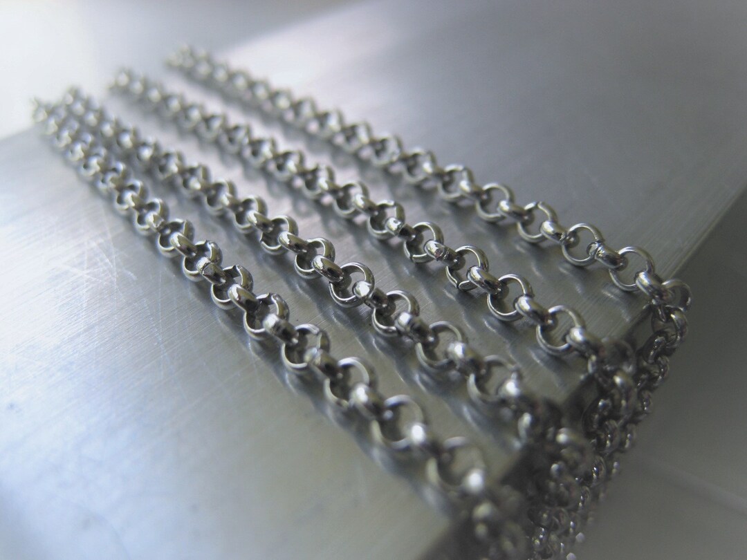 Stainless Steel Rolo Chain Silver Belcher Chain Unisex Chain Steampunk ...