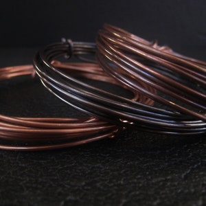 Copper Wire Oxidized Copper Jewelry Wire Antique Copper Wire 16GA 18GA 20GA 22GA 24GA 26GA 28GAItem No. CPRWIRE image 7