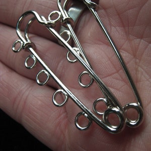 Silver Iron Kilt Pin Silver Safety Pin Brooch Pin FIN0027 image 8