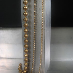Bronze Gold Ball Chain Necklace Gold Bead Chain Jewelry Item No. JE0703