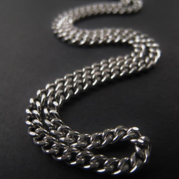 Stainless Steel Curb Chain 3mm Unisex Mens Chain  Unisex Mens Diamond Curb Chain Item No. 2766