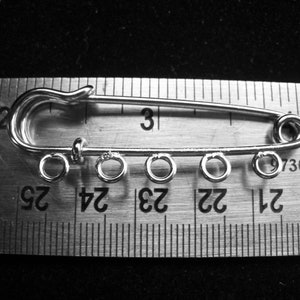 Silver Iron Kilt Pin Silver Safety Pin Brooch Pin FIN0027 image 6