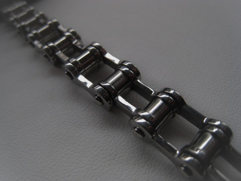 Stainless Steel Ladder Bracelet Mens Chunky Silver Chain Bracelet Item No. JEBB0058 image 5