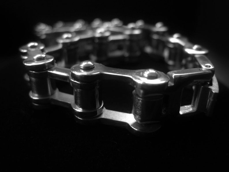 Stainless Steel Ladder Bracelet Mens Chunky Silver Chain Bracelet Item No. JEBB0058 image 6