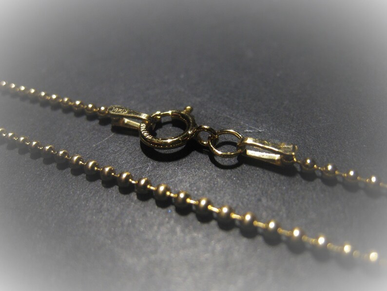 14K Gold Filled Ball Chain Necklace Gold Bead Chain Jewelry Etsy