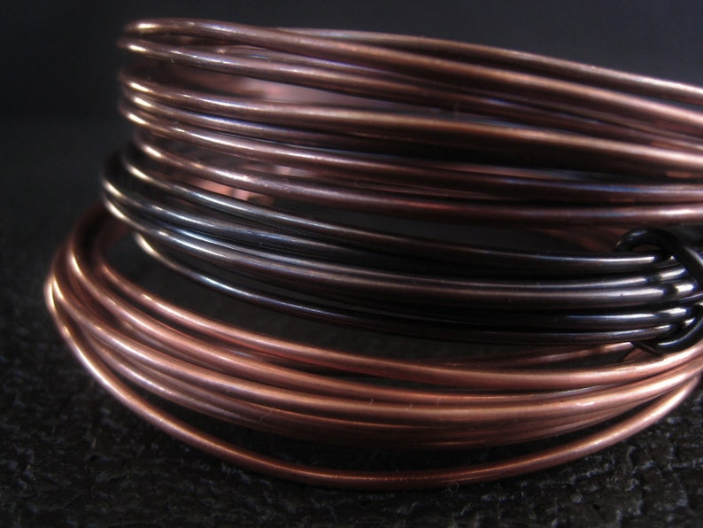 Copper Wire Oxidized Copper Jewelry Wire Antique Copper Wire 16GA 18GA 20GA 22GA 24GA 26GA 28GAItem No. CPRWIRE image 1