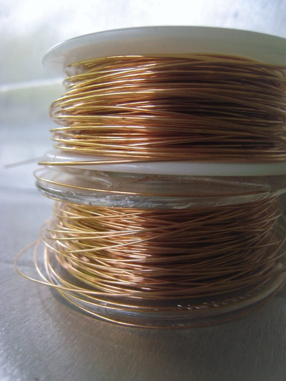 Bronze Round Wire Solid Bronze Jewelry Wire Gold Round Wire 22 Gauge 26  Gauge FI9965 