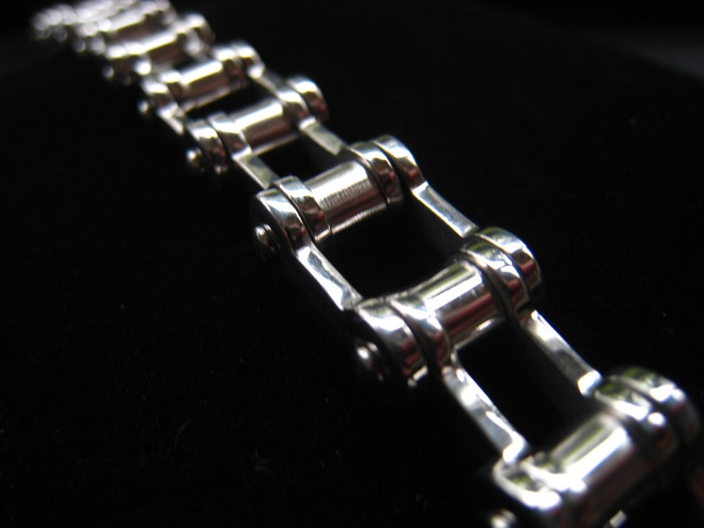 Stainless Steel Ladder Bracelet Mens Chunky Silver Chain Bracelet Item No. JEBB0058 image 9