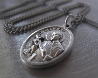 Saint Gerard Pendant Necklace Spiritual Inspirational Jewelry Religious Pendant Item No. JE7268