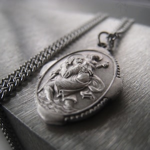 Saint Christopher Pendant Necklace Religious Necklace Spiritual Jewelry Gift for Him Item No. JE5157