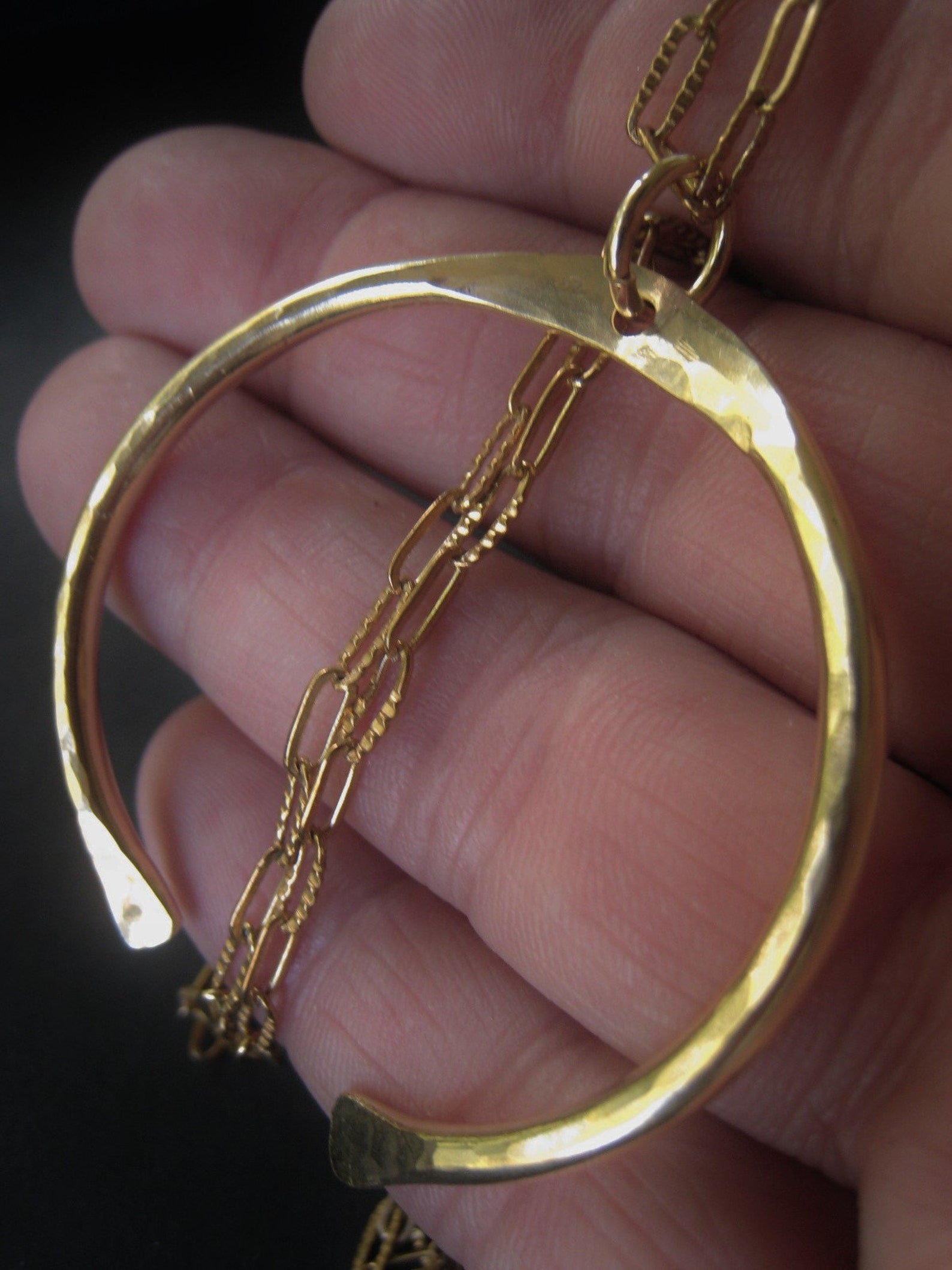 Gold Squash Blossom Pendant Necklace Naja Statement Native Etsy