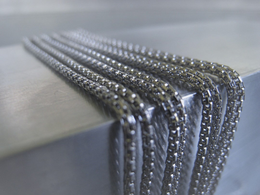 Square Rolo Stainless Steel Double Square Rolo Chain Necklace, 18 Inch - Etsy