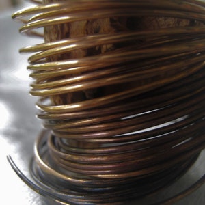 Bronze Round Wire Solid Bronze Jewelry Wire Gold Round Wire 22 Gauge 26 Gauge FI9965