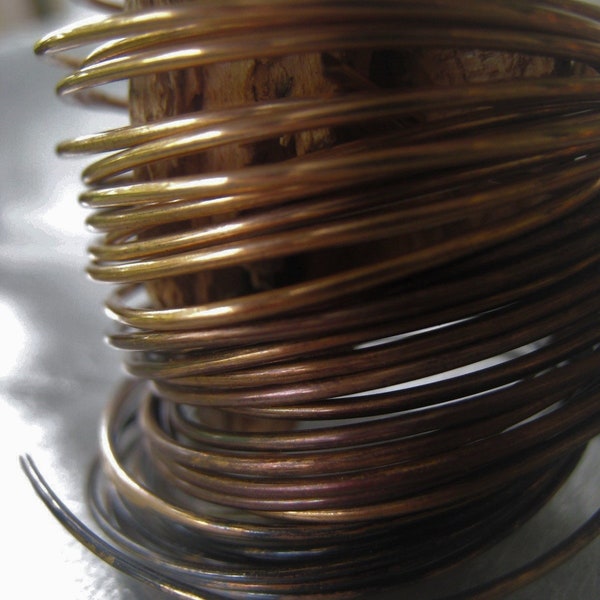 Bronze Round Wire Solid Bronze Jewelry Wire Gold Round Wire 22 Gauge 26 Gauge FI9965