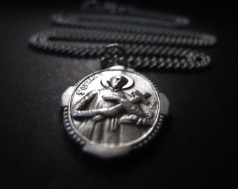 Saint Gerard  Pendant Necklace Inspirational Spiritual Jewelry Religious Pendant Item No. JE6971