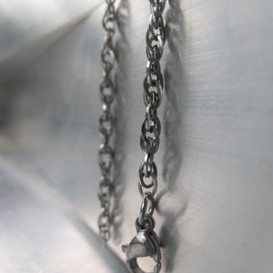 Stainless Steel Rope Chain Necklace Silver Unisex Diamond Cut Chain Mens Necklace Chain Item No. JE4556