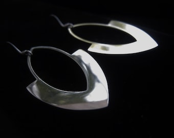 Silver Stainless Steel Marquise Earrings  Geometric Earring JE2305