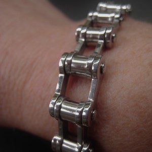 Stainless Steel Ladder Bracelet Mens Chunky Silver Chain Bracelet Item No. JEBB0058 image 8