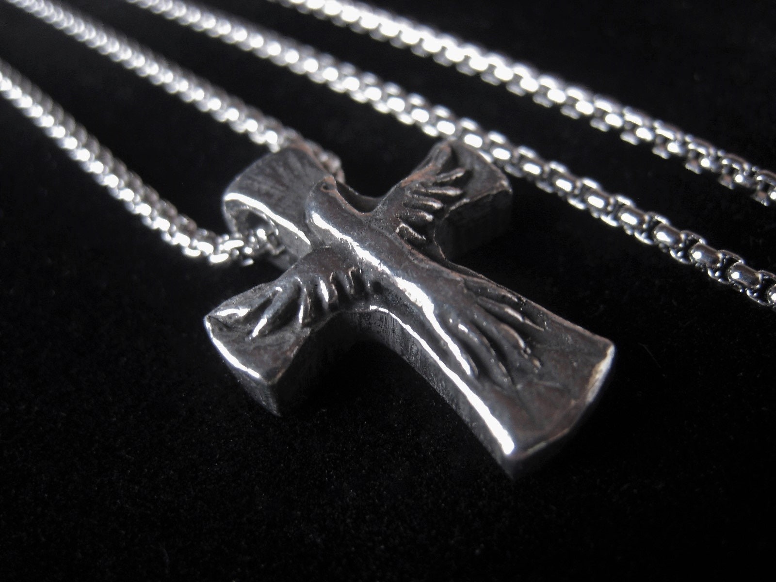 Cross with dove pendant deals