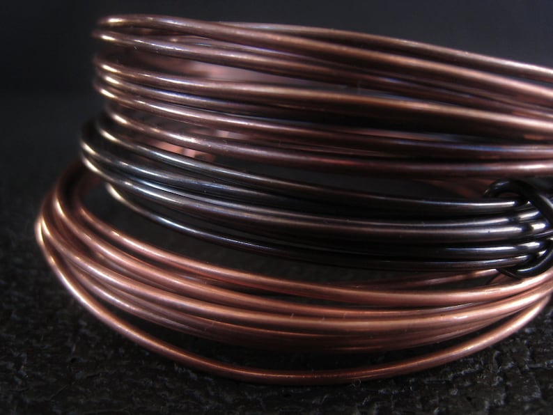 Copper Wire Oxidized Copper Jewelry Wire Antique Copper Wire 16GA 18GA 20GA 22GA 24GA 26GA 28GAItem No. CPRWIRE image 6