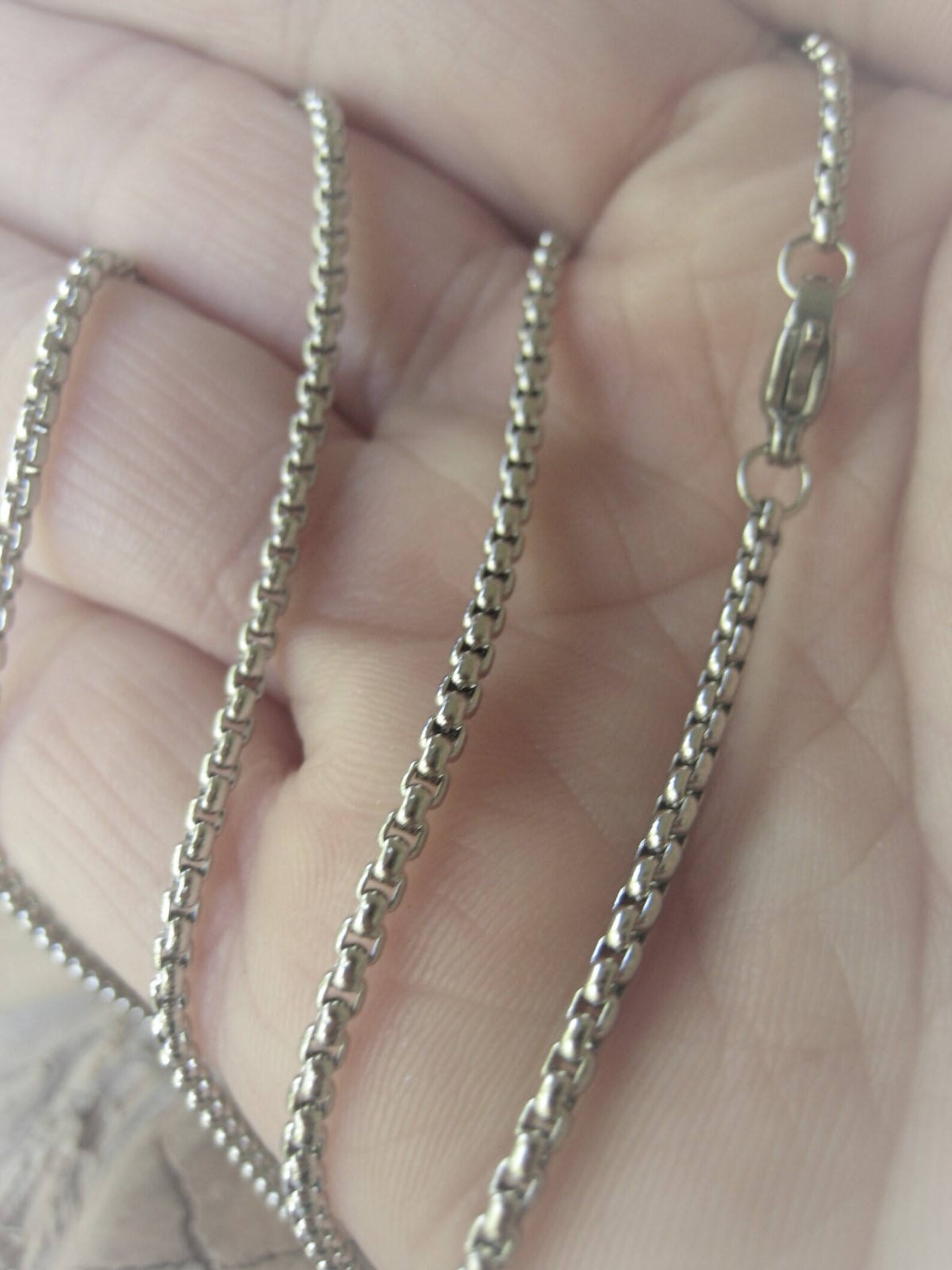 Shiny Silver 2-4 Mm Wholesale Price Pendant O Cross Chain Necklace Thick Bulk Un - Foto 2