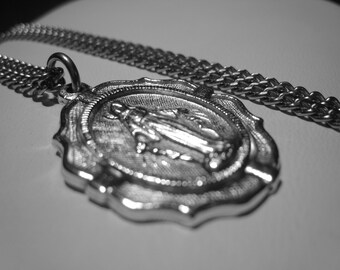 Holy Spirit Dove Pendant Necklace, Sterling Alloy Medal, Stainless Steel Chain