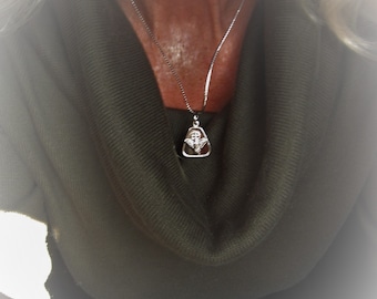 Holy Spirit Pendant Necklace Silver Mens Unisex Spiritual Jewelry Gift for Her Him JE1947