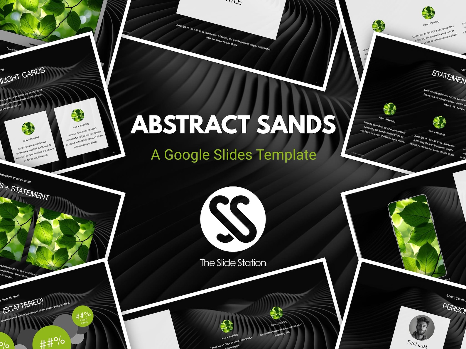 Dark Theme Google Slides Presentation Template | Professional Minimal ...