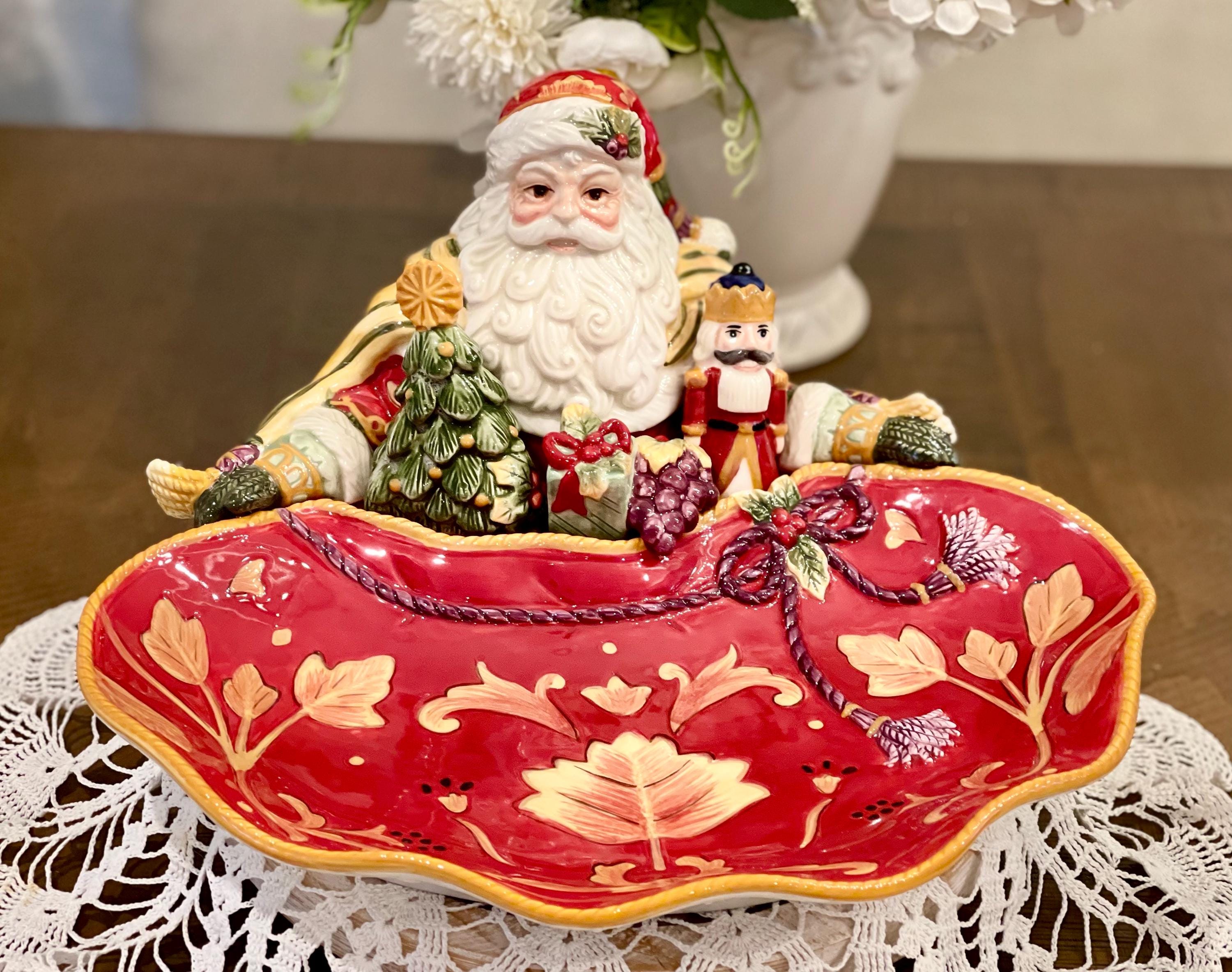 Fitz and Floyd サンタクロース陶器置物食器