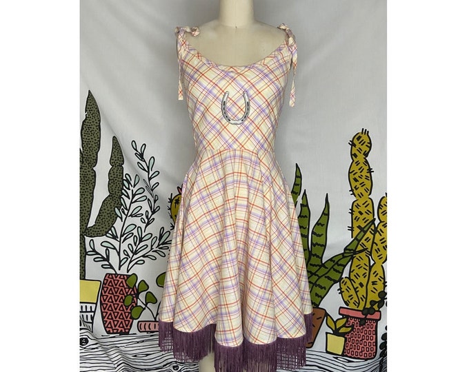 Emmylou Dress in Yellow Plaid