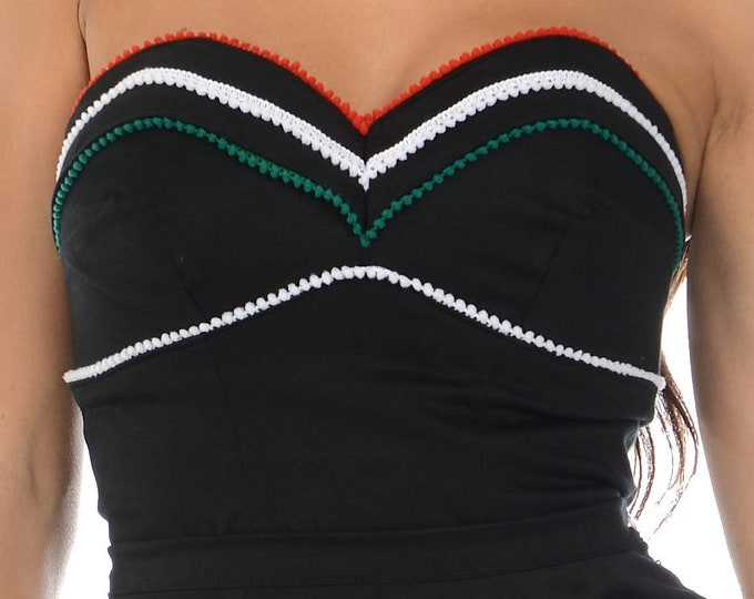 Joy Bustier with Pom Poms