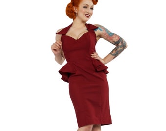 Lucille Dress in Burgundy