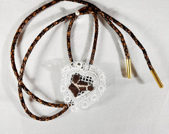 Horse in a Heart Western Bolo Tie