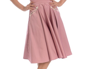 Petunia Western Circle Skirt in Mauve