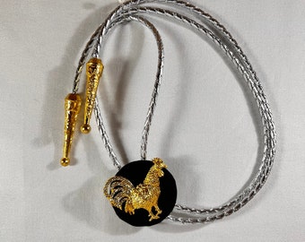 Golden Rooster Western Bolo Tie