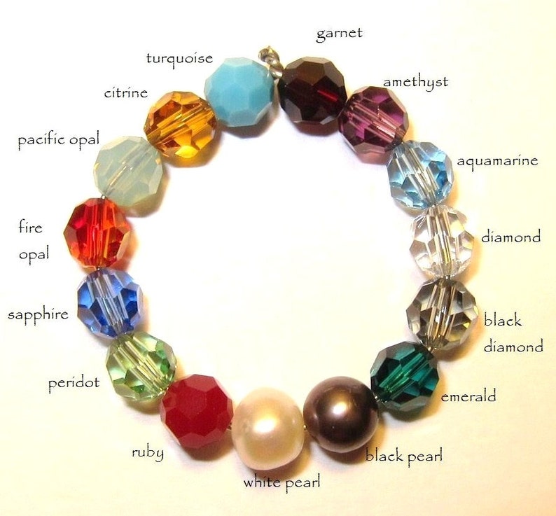 Birthstone Lariat customized adjustable Sterling Silver Lariat