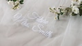 Personalized embroidery personalized bachelor party veil - Customize your own veil - Embroidered wedding veil