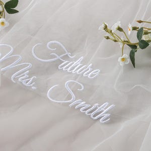 Velo de despedida de soltero personalizado bordado personalizado - Personaliza tu propio velo - Velo de novia bordado