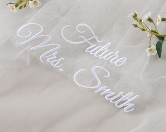 Velo de novia bordado personalizado – Velo de novia personalizado