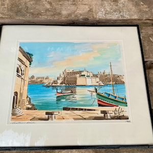 Joseph Galea Acquerello Dogana, 1962 Malta