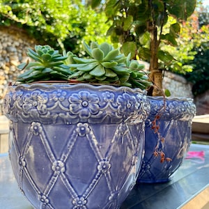 Art Deco Paar Majolica Jardinières/ Plantenbakken Arthur Wood Stoke on Trent 1919