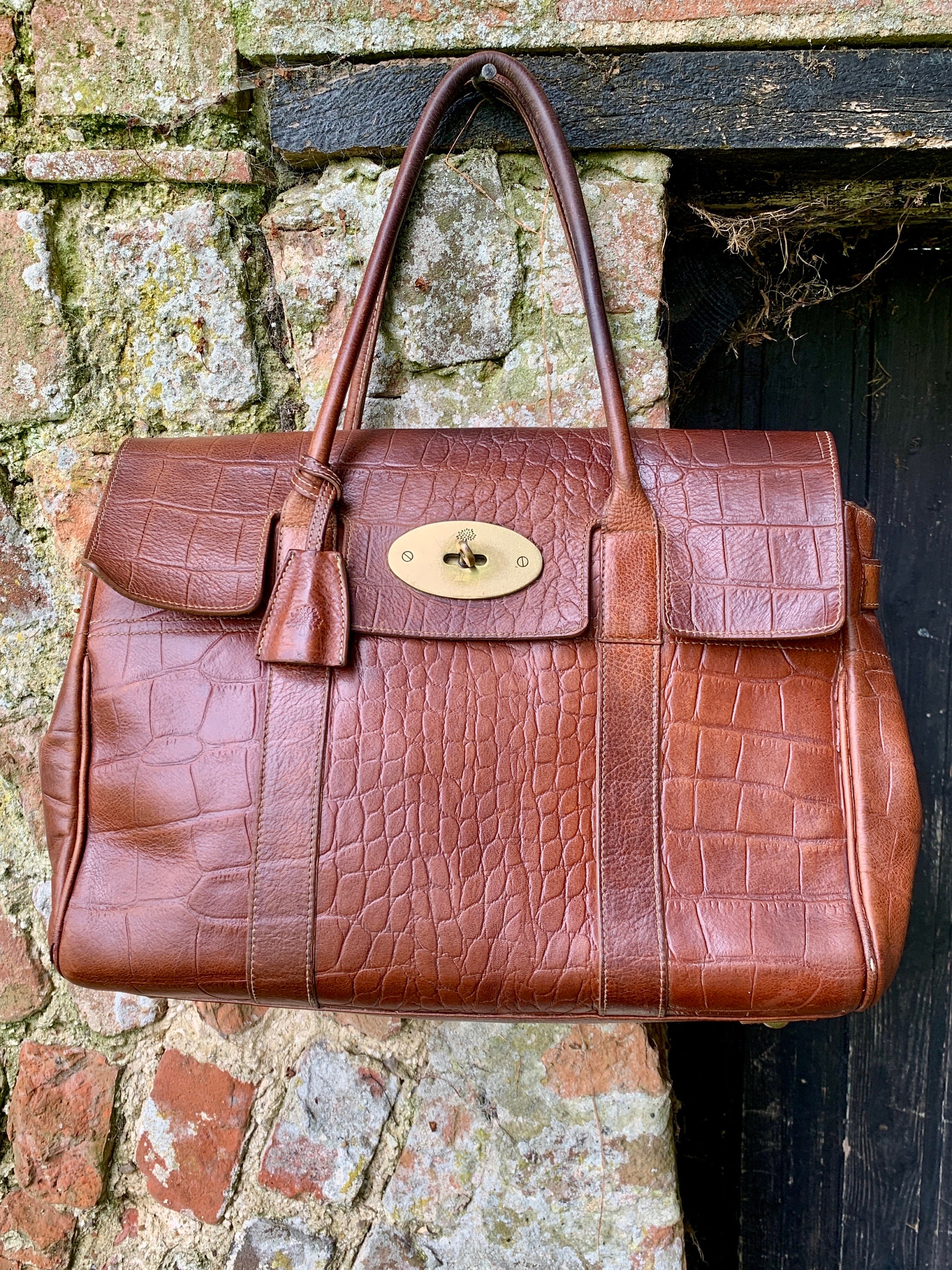 Mulberry Croc Print vitual Oak Bayswater