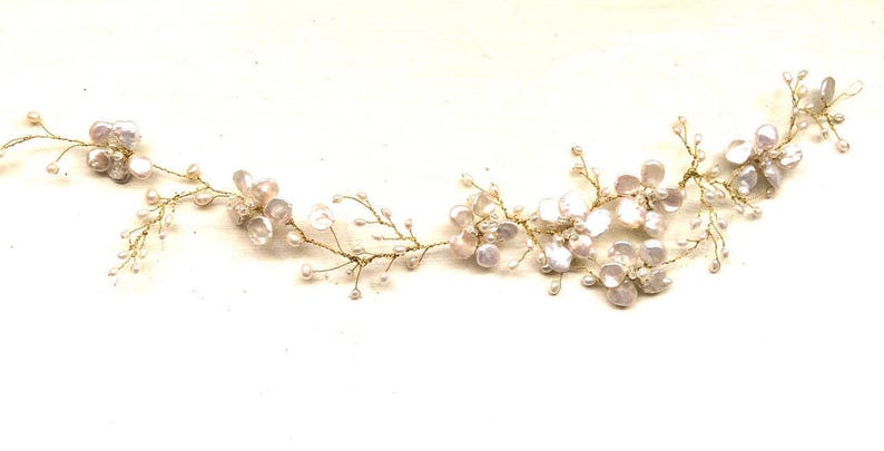 Bridal Hair Accessories, Wedding Hair Accessories, bridal headpiece, pearl, Hair vine, Wedding jewellery image 2